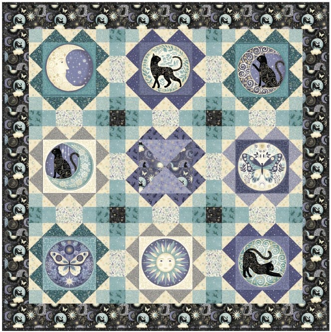 Free Pattern: Makower Charmed Bewitchery Quilt Top