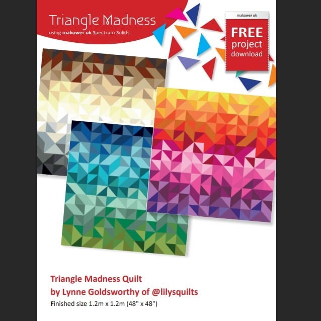 Makower Download Makower Spectrum Triangle Madness Free Quilt Pattern  - The Sewing Studio