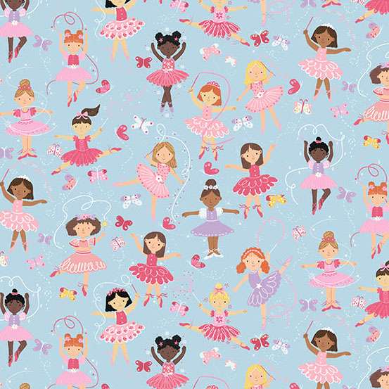 Multi-coloured Novelty Makower Fabric Makower Dance Class - The Sewing Studio