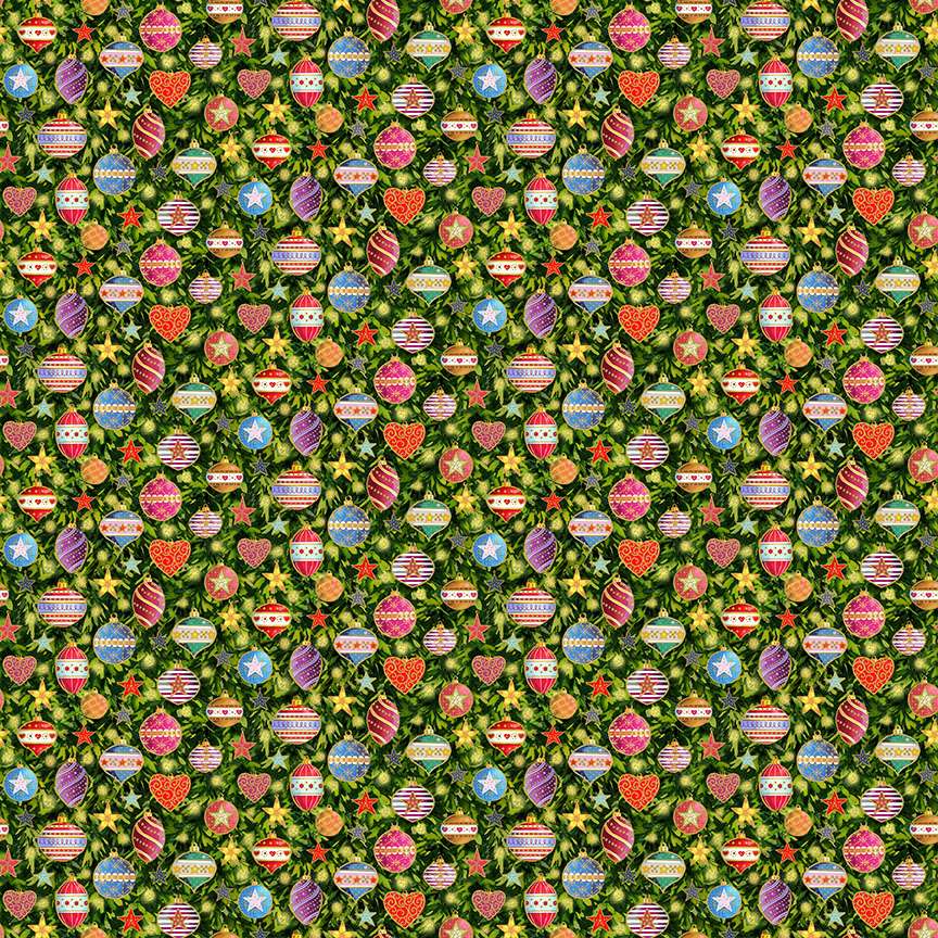 Makower Fabric Makower Christmas Fabric Jolly Saint Nick  - The Sewing Studio