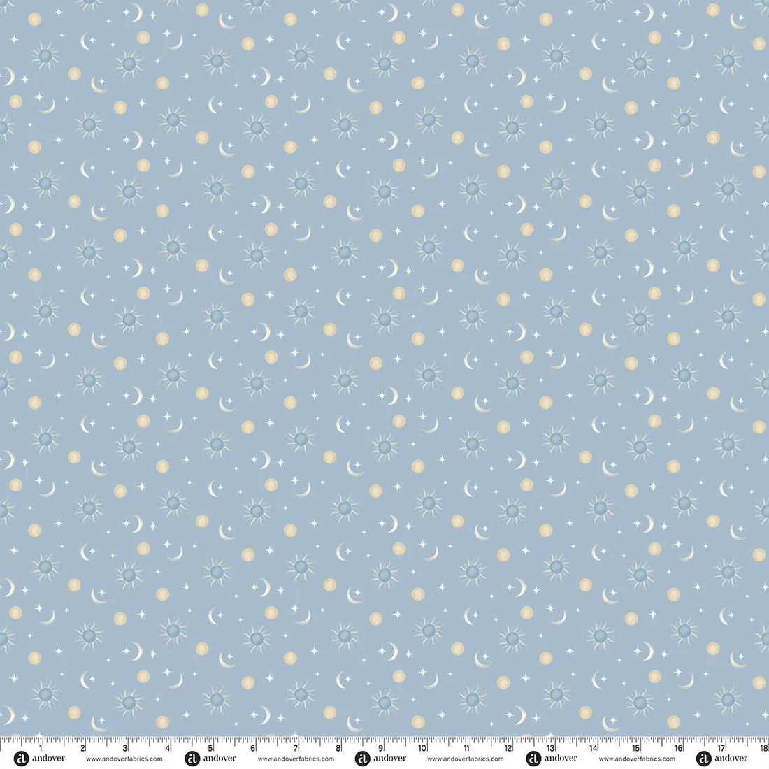 Blue Celestial Makower Fabric Makower Midnight Garden in Celestial Waltz Deep Blue - The Sewing Studio