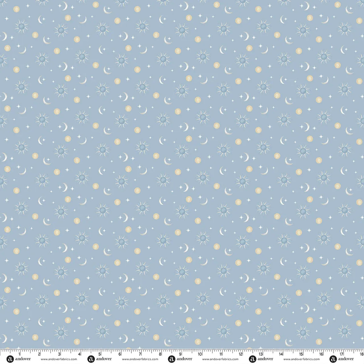 Blue Celestial Makower Fabric Makower Midnight Garden in Celestial Waltz Deep Blue - The Sewing Studio