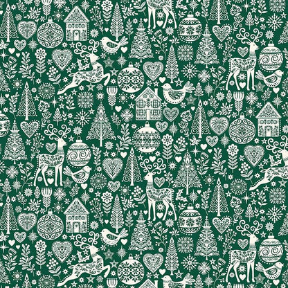 Makower Fabric Makower Christmas Fabric Scandi  - The Sewing Studio
