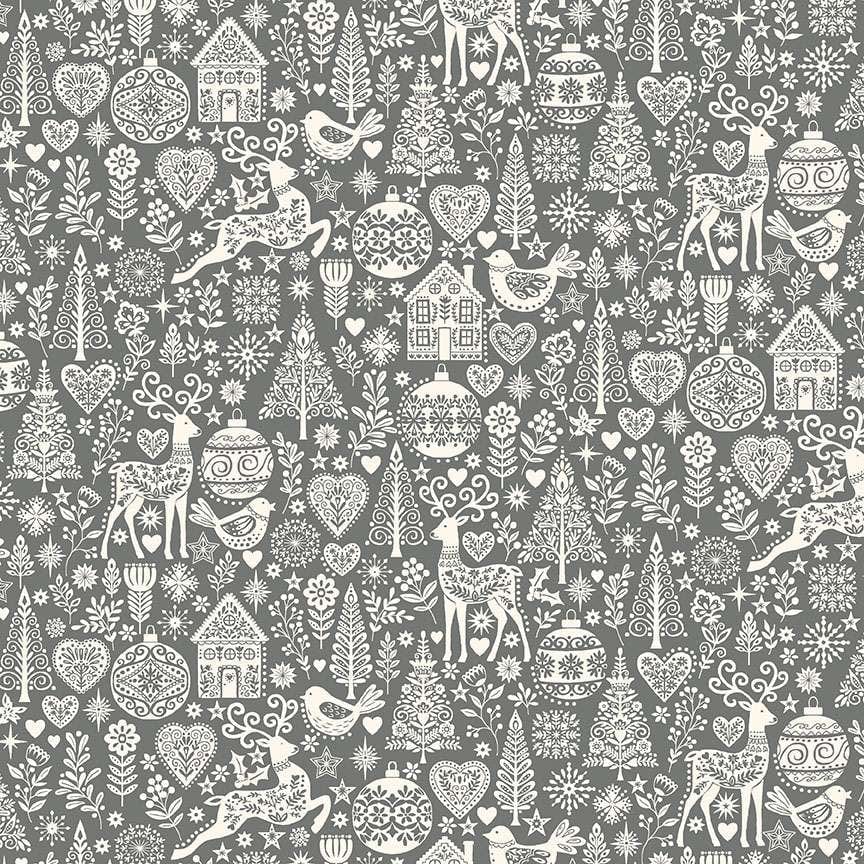 Makower Fabric Makower Christmas Fabric Scandi  - The Sewing Studio