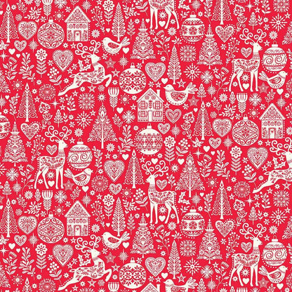 Makower Fabric Makower Christmas Fabric Scandi  - The Sewing Studio
