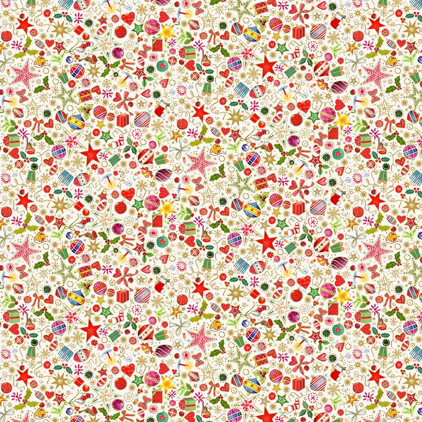 Makower Fabric Makower Christmas Fabric Jolly Saint Nick  - The Sewing Studio
