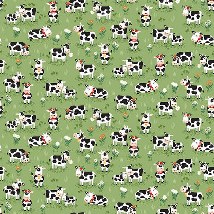 Green Farming, Animals, Childrens Makower Fabric Makower Fun on the Farm - The Sewing Studio