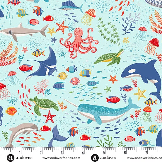 Makower Fabric Makower Fabric Deep Blue Sea  - The Sewing Studio