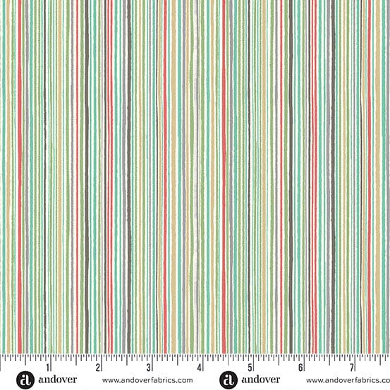 Multi-coloured Stripes Makower Fabric Makower Pooch - The Sewing Studio