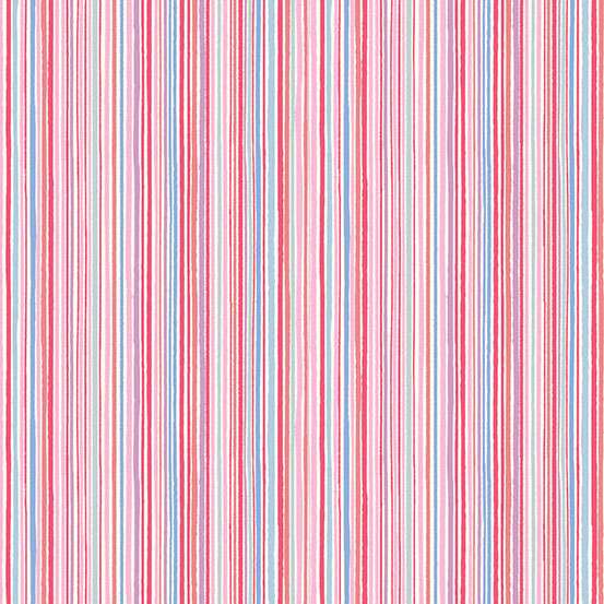 Pink Stripes Makower Fabric Makower Dance Class - The Sewing Studio