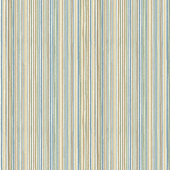 Multi-coloured Stripes Makower Fabric Makower Wildwood - The Sewing Studio