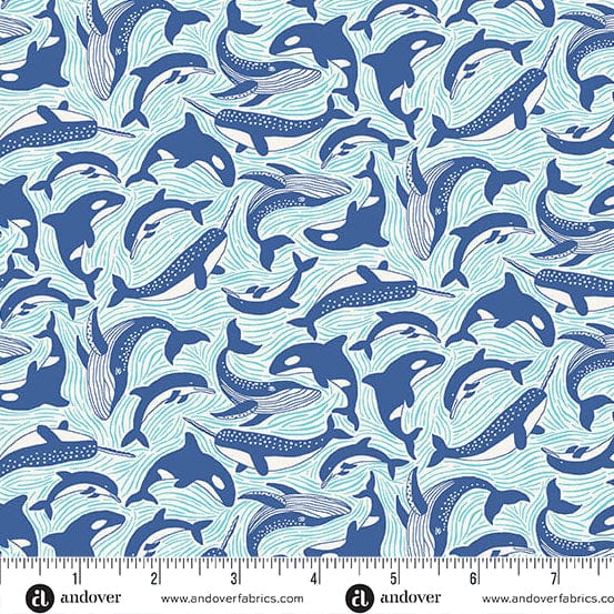 Makower Fabric Makower Fabric Deep Blue Sea  - The Sewing Studio