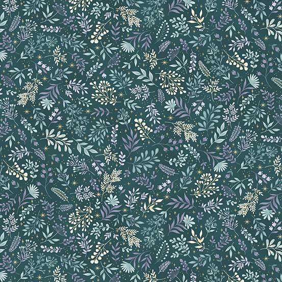 Blue Floral Makower Fabric Makower Charmed - The Sewing Studio