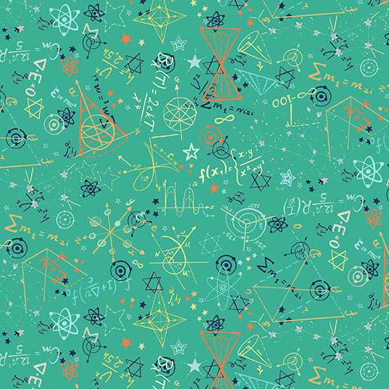 Multi-coloured Space and Galaxy Makower Fabric Makower Orbit - The Sewing Studio