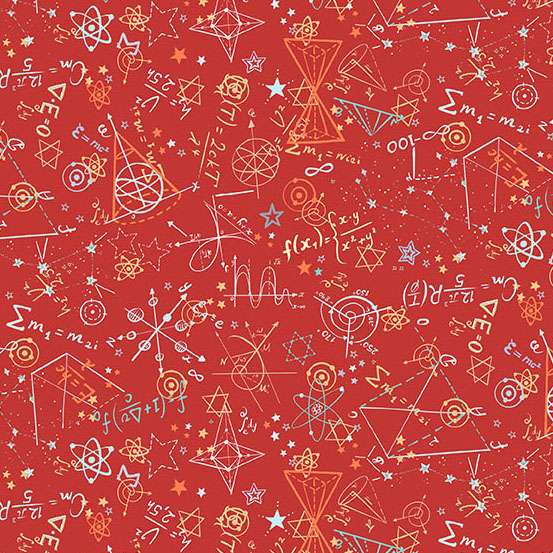 Multi-coloured Space and Galaxy Makower Fabric Makower Orbit - The Sewing Studio