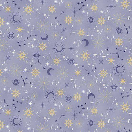 Purple Celestial Makower Fabric Makower Charmed - The Sewing Studio