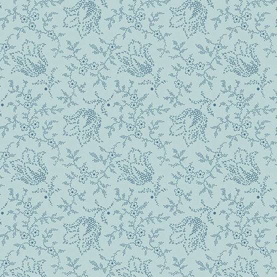 Blue Floral Makower Fabric Makower Special Delivery - The Sewing Studio