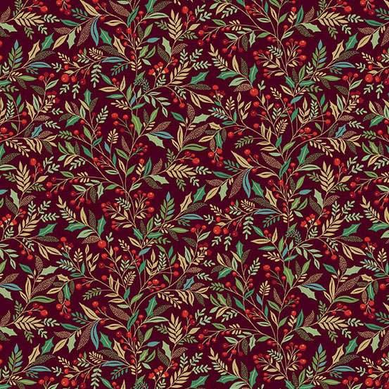 Multi-coloured, Red Christmas Makower Fabric Makower Adorn - The Sewing Studio