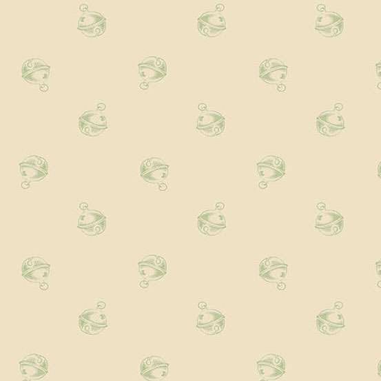 Creams and Naturals Christmas Makower Fabric Makower Jingle Bell Fabric - The Sewing Studio