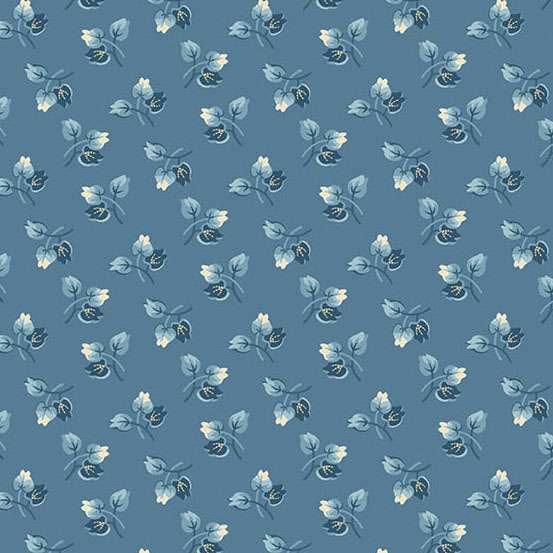 Blue Foliage Makower Fabric Makower Special Delivery - The Sewing Studio