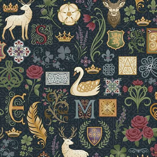 Multi-coloured Animals Makower Fabric Makower Kindred - The Sewing Studio