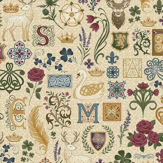 Multi-coloured Animals Makower Fabric Makower Kindred - The Sewing Studio