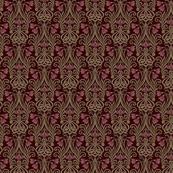 Brown Floral Makower Fabric Makower Kindred - The Sewing Studio