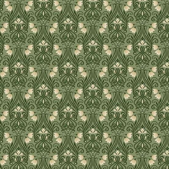Green Floral Makower Fabric Makower Kindred - The Sewing Studio
