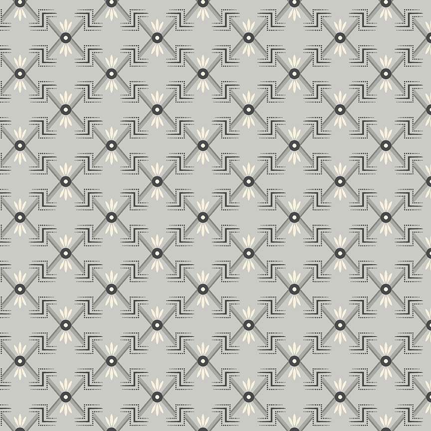Makower Fabric Makower Tangents Blanket Grey 777C  - The Sewing Studio