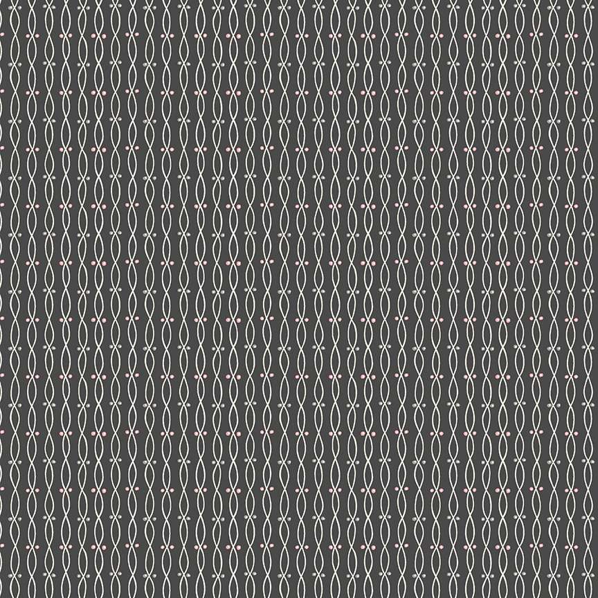 Makower Fabric Makower Tangents Twist Black 776 K  - The Sewing Studio