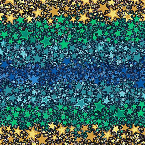 Multi-coloured Space and Galaxy Makower Fabric Makower Orbit - The Sewing Studio