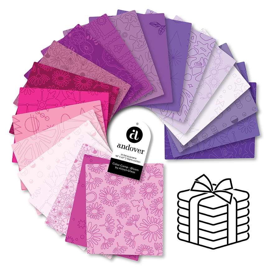 Makower Fabric Pre Cuts Makower Color Camp Bloom Fat Quarter Bundle 21 Piece - The Sewing Studio