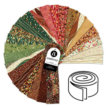 Makower Fabric Pre Cuts Makower Fabric Golden Metallic Strip Roll  - The Sewing Studio for sale UK - The Sewing Studio