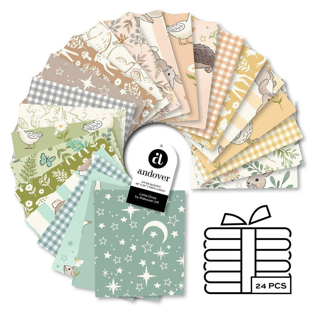 Makower Fabric Pre Cuts Makower Fabric Little Ones 24 Piece Fat Quarter Bundle - The Sewing Studio