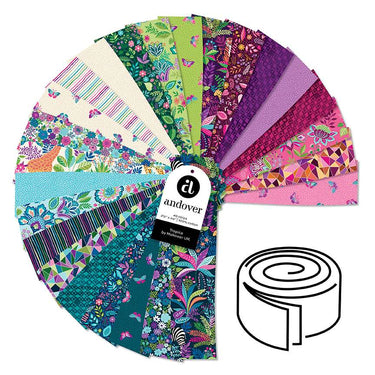 Makower Fabric Pre Cuts Makower Fabric Tropica Strip Roll  - The Sewing Studio for sale UK - The Sewing Studio