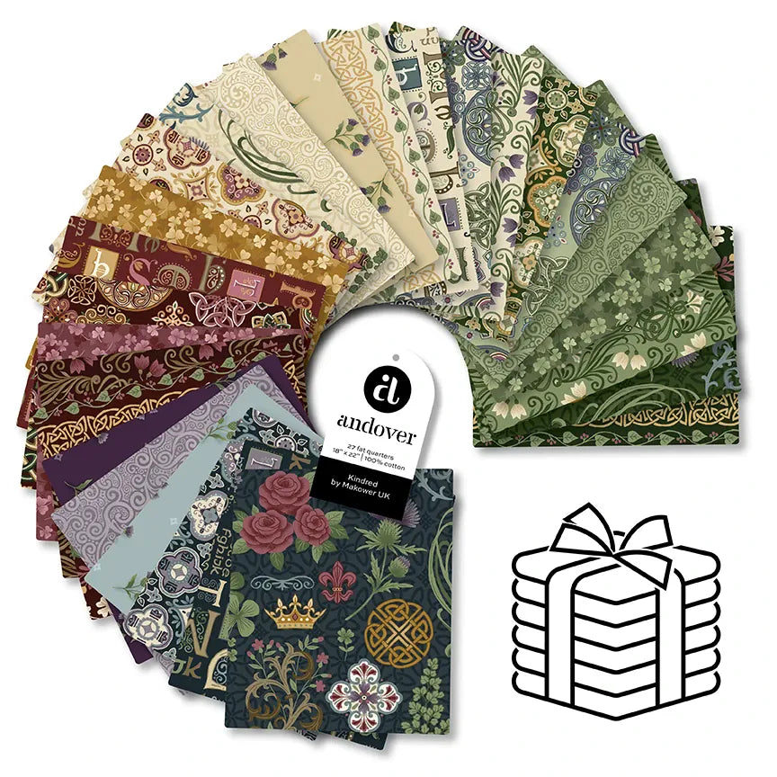 Makower Fabric Pre Cuts Makower Kindred Fat Quarter Bundle 27 Piece - The Sewing Studio