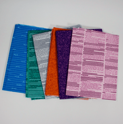 Makower Fabric Pre Cuts Makower Scrawl 6 Piece Fat Quarter Bundle - The Sewing Studio