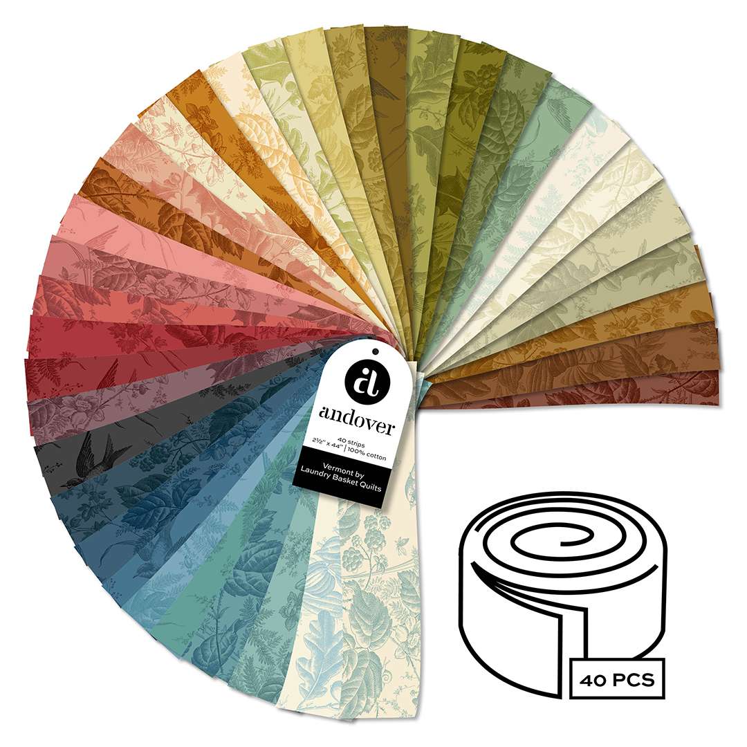 Makower Fabric Pre Cuts Makower Vermont Strip Roll  - The Sewing Studio