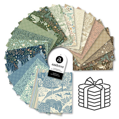 Makower Fabric Pre Cuts Makower Wildwood Fat Quarter Bundle 21 Piece - The Sewing Studio
