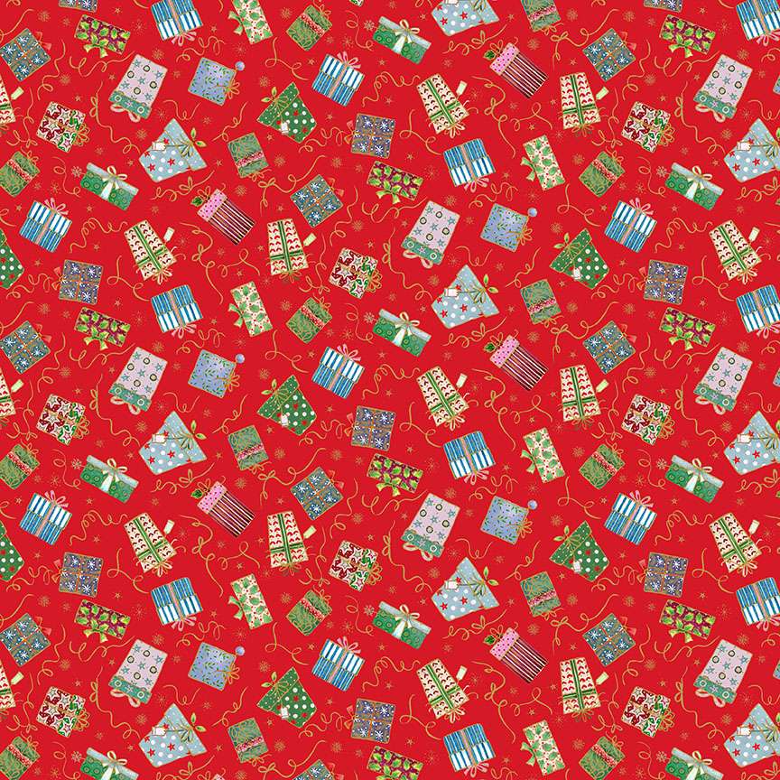 Makower Fabric Makower Christmas Fabric Jolly Saint Nick  - The Sewing Studio