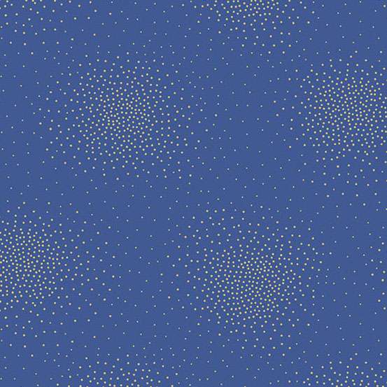 Blue Blender Makower Fabric Makower Spritz Metallic Fabric - The Sewing Studio