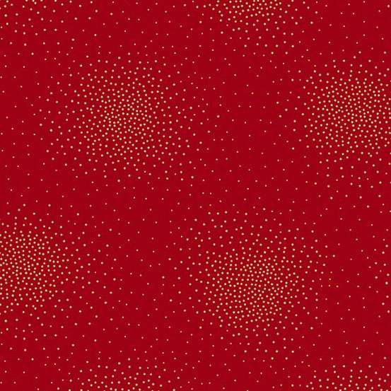 Red Blender Makower Fabric Makower Spritz Metallic Fabric - The Sewing Studio