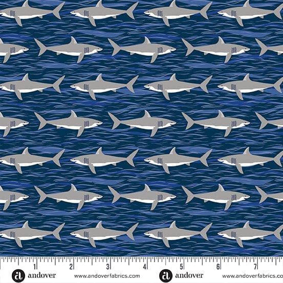 Makower Fabric Makower Fabric Deep Blue Sea  - The Sewing Studio