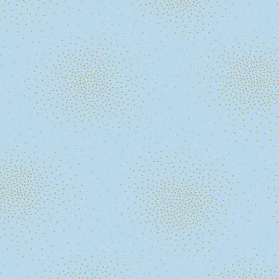 Blue Blender Makower Fabric Makower Spritz Metallic Fabric - The Sewing Studio