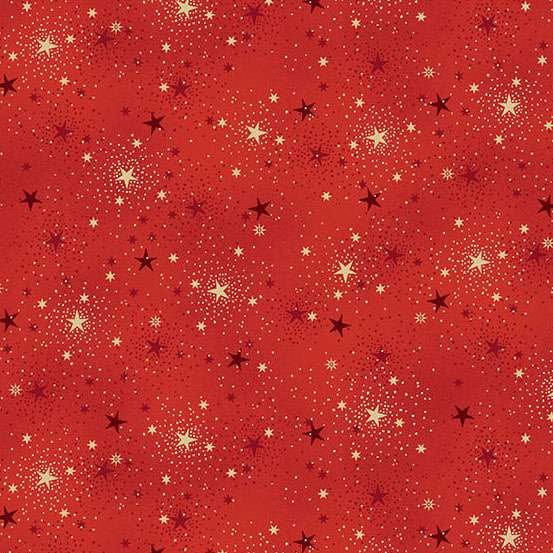 Multi-coloured, Red Christmas Makower Fabric Makower Adorn - The Sewing Studio