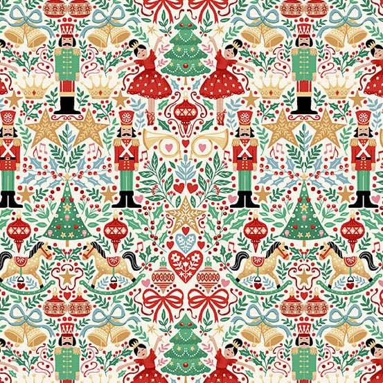 Multi-coloured Christmas Makower Fabric Makower The Nutcracker - The Sewing Studio