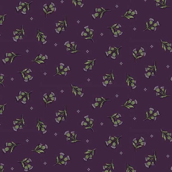 Purple Woodland and Nature Makower Fabric Makower Kindred - The Sewing Studio