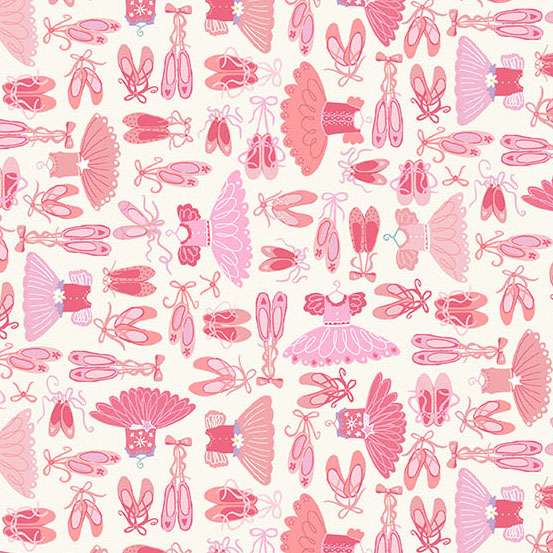 Multi-coloured Novelty Makower Fabric Makower Dance Class - The Sewing Studio
