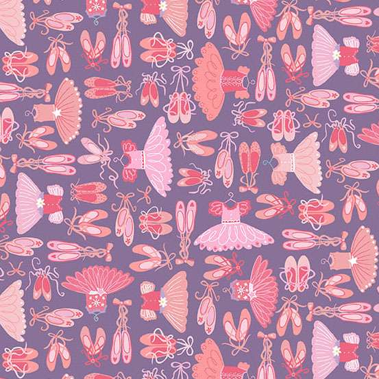 Multi-coloured Novelty Makower Fabric Makower Dance Class - The Sewing Studio