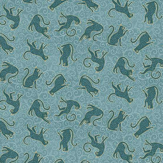 Blue Animals Makower Fabric Makower Charmed - The Sewing Studio